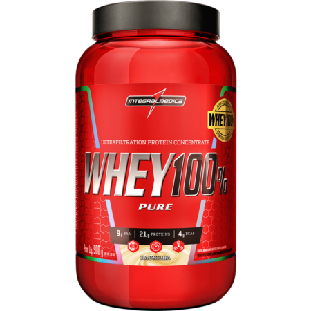Whey 100% Pure Integralmedica  Baunilha 900g