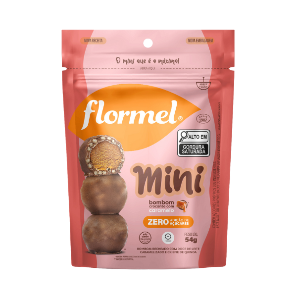 Mini Bombom Flormel Crocante com Caramelo 54g