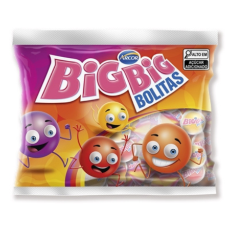 Chiclete Arcor Big Big Bolitas Frutas 252g (10205)