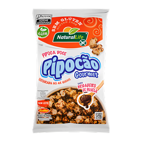 Pipocão Gourmet Vegano Naturallife Brigadeiro de Panela 90g