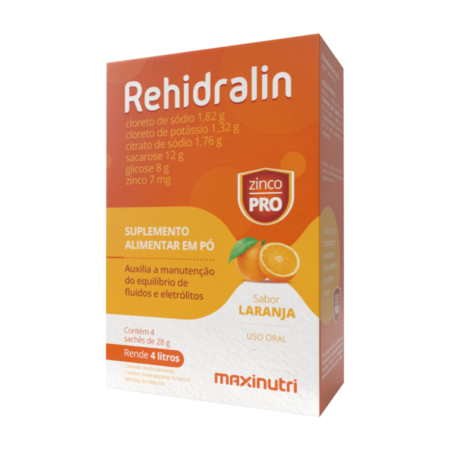 Rehidralin 04 Maxinutri Laranja envelopes 28g