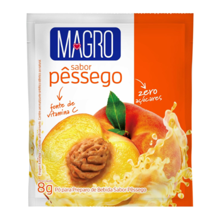 Refresco Zero Magro Pêssego dp 15x8g