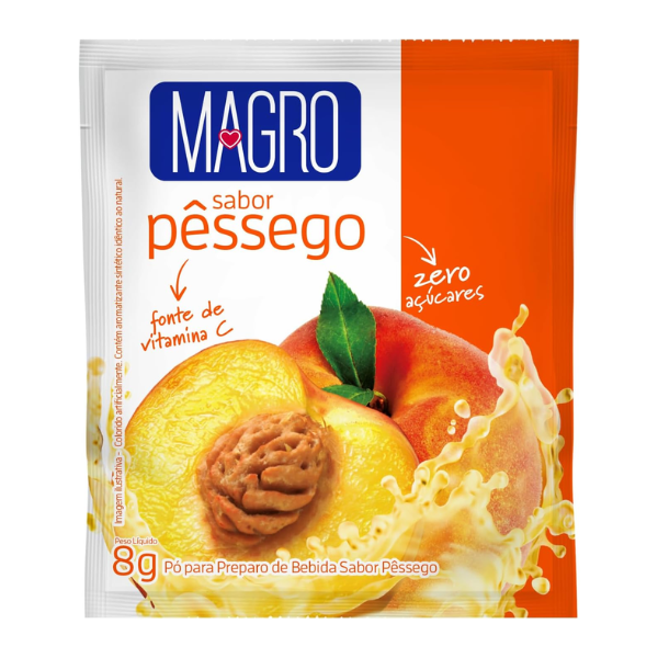Refresco Zero Magro Pêssego dp 15x8g
