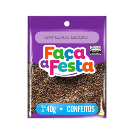 Confeito Leke Granulado Escuro 40g