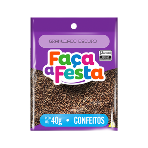 Confeito Leke Granulado Escuro 40g