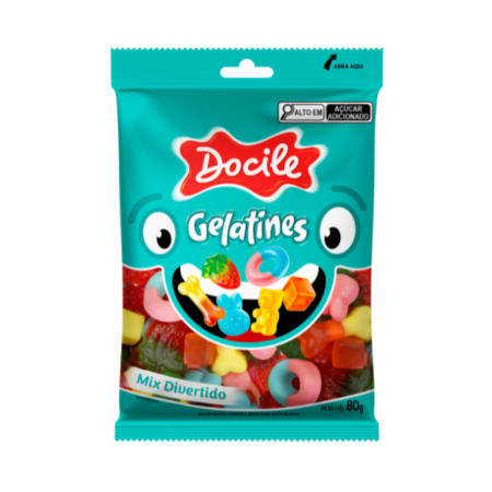 Bala de Gelatina Docile Mix 80g