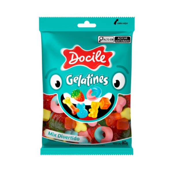 Bala de Gelatina Docile Mix 80g