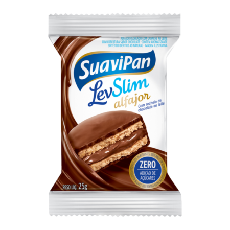 Alfajor Zero Suavipan Chocolate dp 12x25g