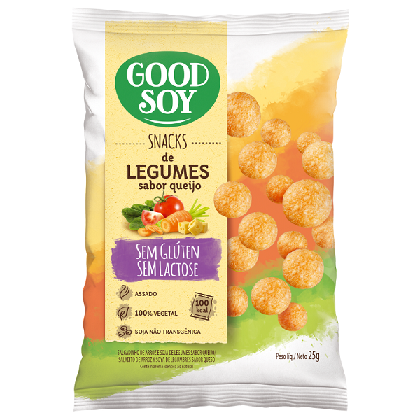 Snacks de Soja Goodsoy Legumes e Queijo 25g