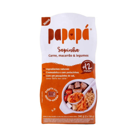 Sopinha Papapá Carne Macarrão e Legumes 240g