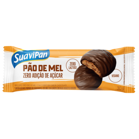 Pão de Mel Suavipan Cobertura de Chocolate dp 15x30g