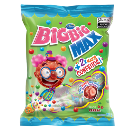 Pirulito Arcor Big Big Max Confeitos 600g