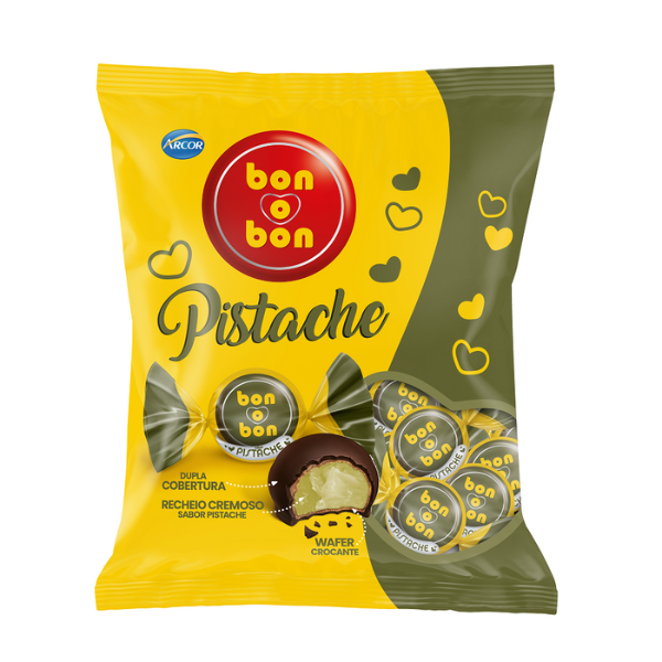 Bombom Arcor Bon o Bon Amargo Pistache 50x15g
