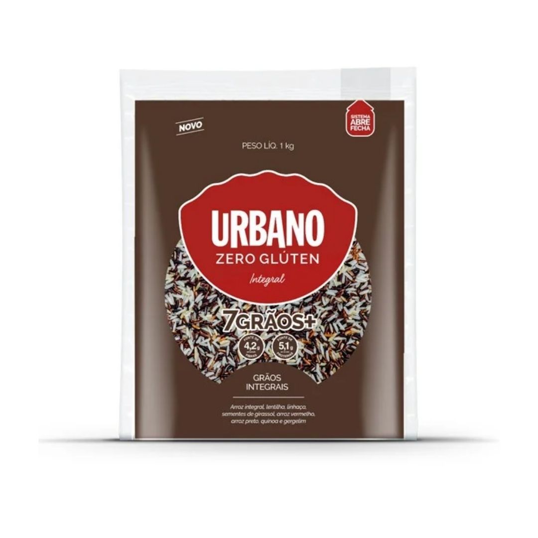 Arroz 7 Grãos Urbano com Lentilha e Girassol 1kg