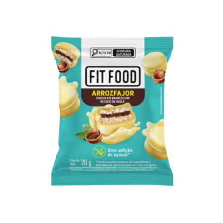 Arrozfajor Latinex Zero Açúcar C/ Recheio Avelã Chocolate Branco dp 12x26g