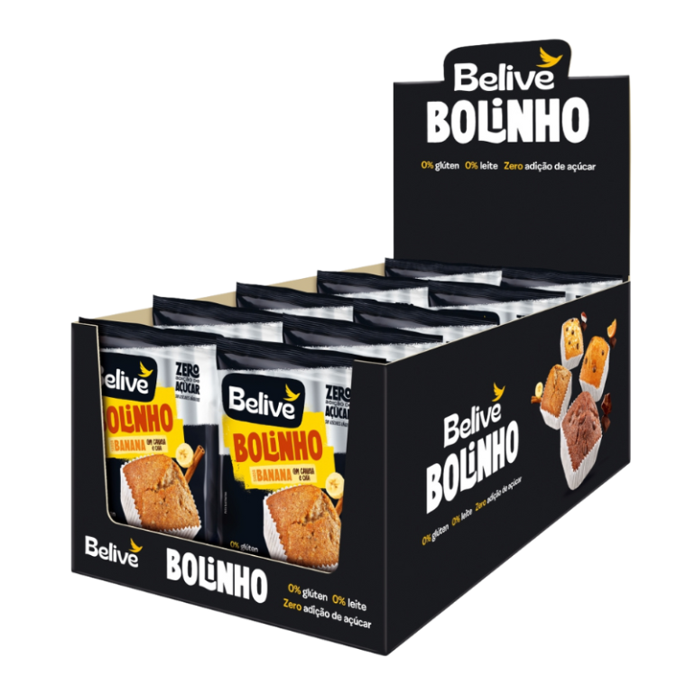 Bolinho Belive Banana, Canela e Chia dp 10x40g