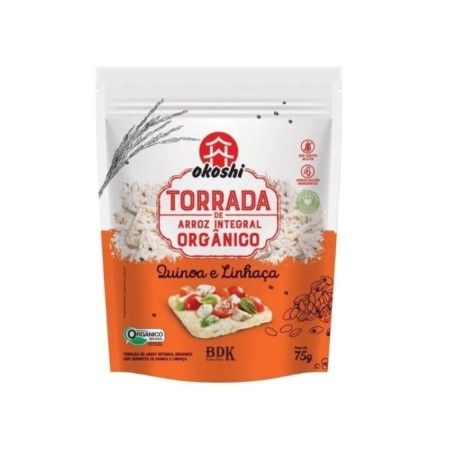 Torrada Okoshi Arroz Integral Quinoa e Linhaça 75g