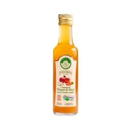 Vinagre São Francisco Maçã Mel Cúrcuma e Gengibre 250ml