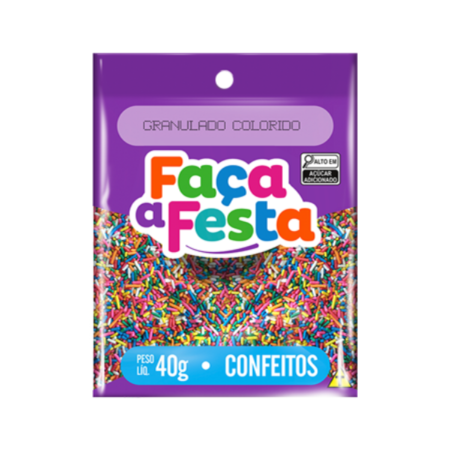 Confeito Leke Granulado Colorido 40g