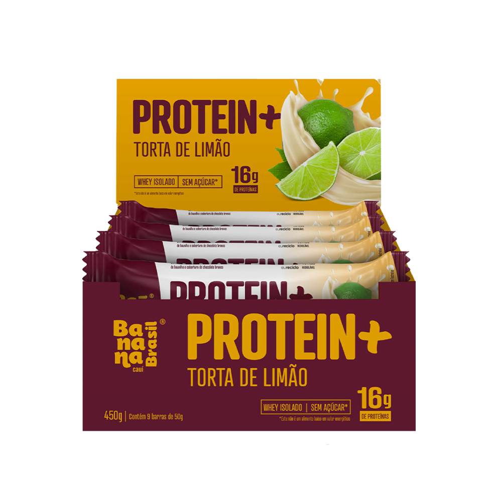Barra Protein+ Banana Brasil Torta de Limão dp 9x50g