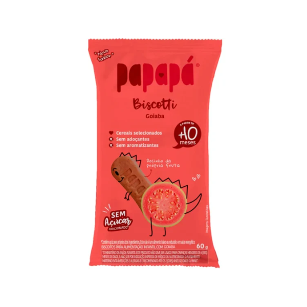 Biscotti Papapá Infantil Goiaba 60g