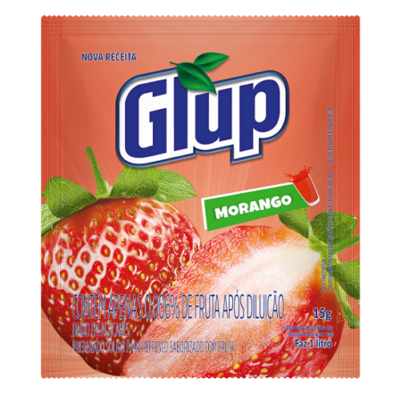 Refresco Glup Morango dp 15x15g