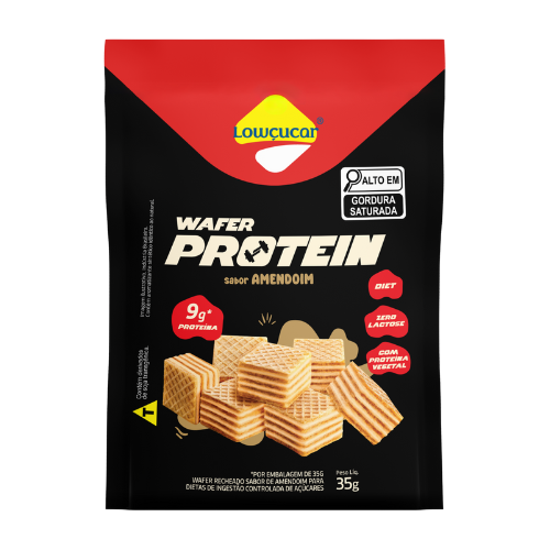 Wafer Protein Low Cart Zero Lowçucar Amendoim 35g