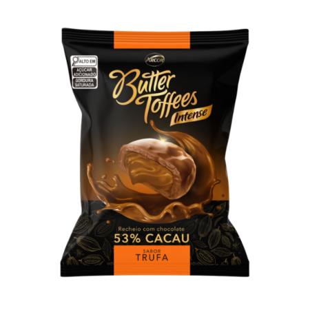 Bala Arcor Butter Toffes 53% Cacau Trufa 500g (10230)