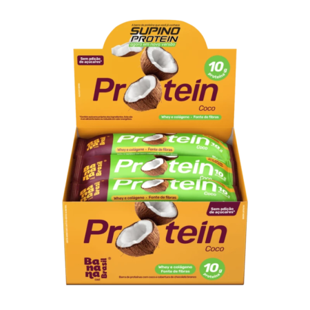 Barra Supino Protein Zero Banana Brasil Coco dp 12x30g