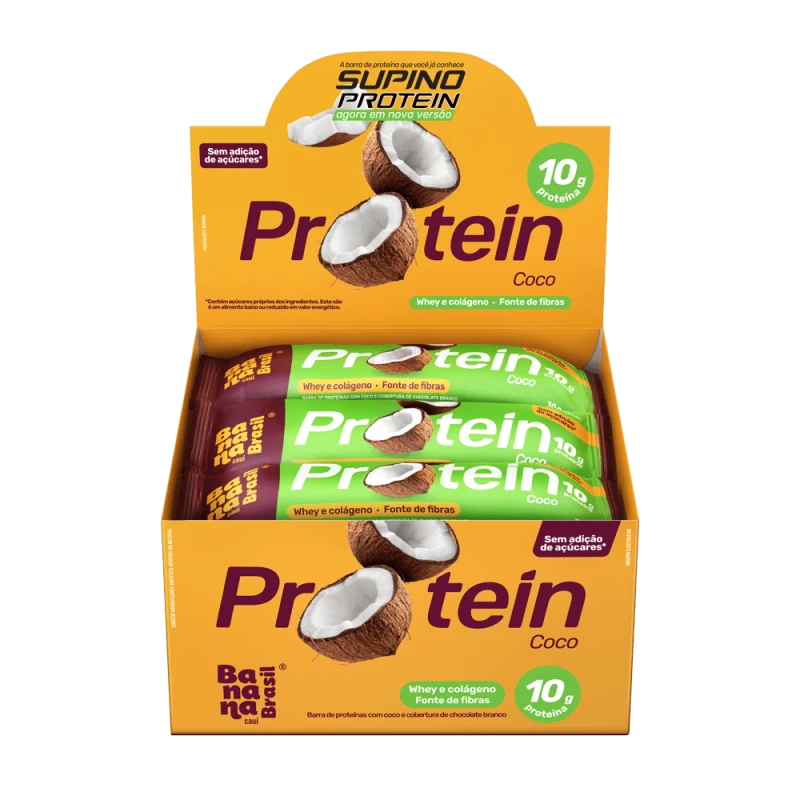 Barra Supino Protein Zero Banana Brasil Coco dp 12x30g