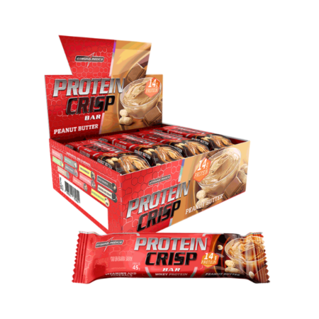 Barra Protein Crisp Bar Integralmédica Peanut dp 12x45g