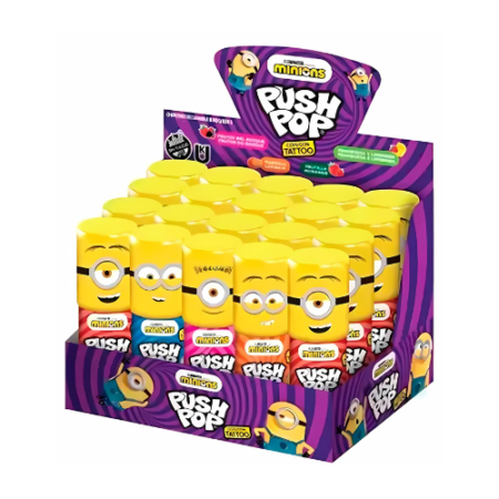 Pirulito Push Pop Minions dp 20x14g