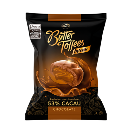 Bala Arcor Butter Toffes 53% Cacau Chocolate 90g (10233)