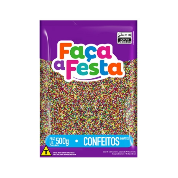 Confeito Leke Miçanga Colorida 500g