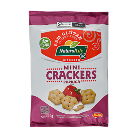 Mini Crackers Vegano Naturallife Cebola e Salsa 70g
