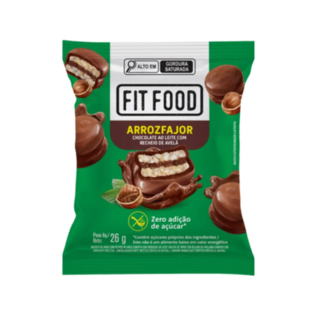Arrozfajor Latinex Zero Açúcar C/ Recheio Avelã Chocolate ao Leite dp 12x26g