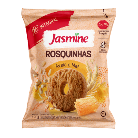 Rosquinha Intetgral Jasmine Aveia 120g