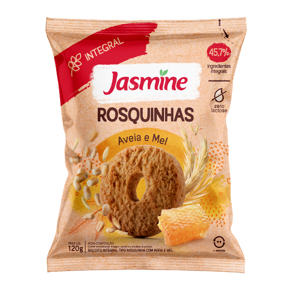 Rosquinha Intetgral Jasmine Aveia 120g