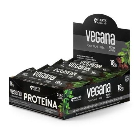 Barra de Proteína Vegana Zero Harts Choco Nibs dp 12x70g