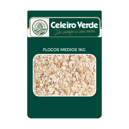Aveia em Flocos Celeiro Verde Média a Granel 1kg