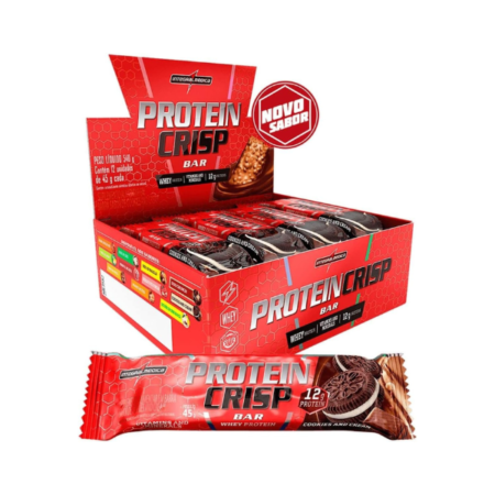Barra Protein Crisp Bar Integralmédica Cookies & Cream dp 12x45g
