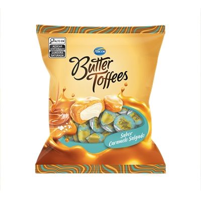 Bala Arcor Butter Toffes Caramelo Salgado 100g