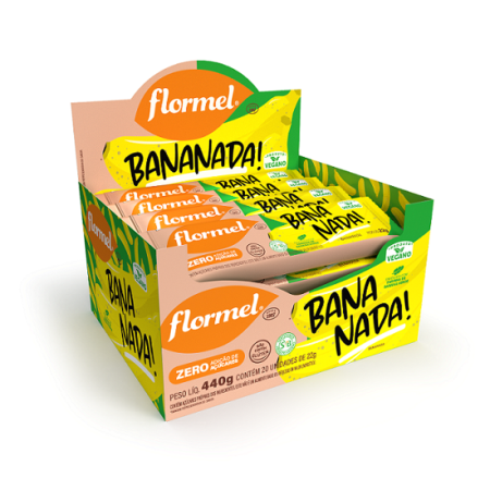 Barra Bananada Zero Flormel Cremosa dp 20x22g