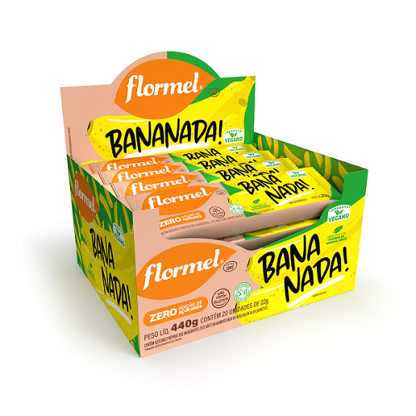 Barra Bananada Zero Flormel Cremosa dp 20x22g