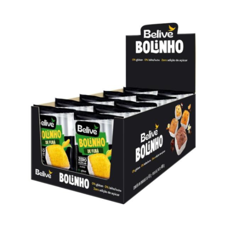 Bolinho Belive de Fubá Sem Lactose Sem Glúten dp 10x40g