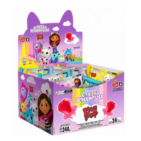 Pirulito Ring Pop Gabbys dp 24x10g