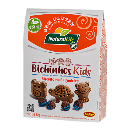 Bichinhos Kids Vegano Naturallife Brigadeiro 80g