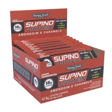 Barra Supino Protein Banana Brasil Amendoim dp 9x46g