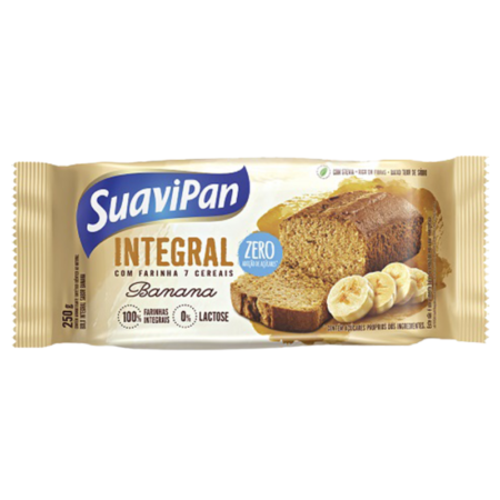 Bolo Integral Zero Suavipan Banana 250g