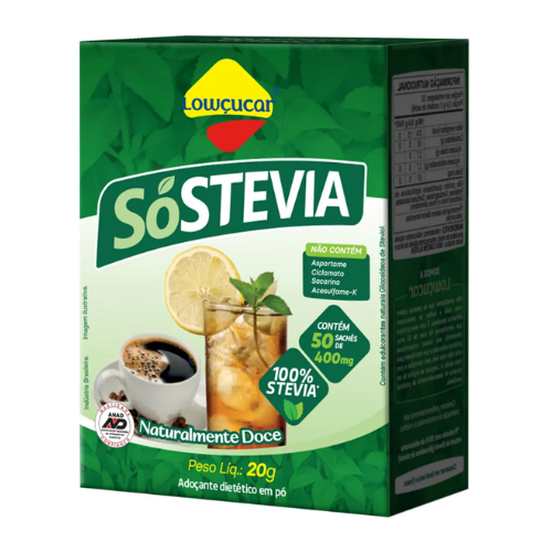 Adoçante Sostevia Zero Lowçucar Sachê 50x0,4g